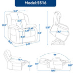 Fauteuil inclinable électrique marron avec deux moteurs, massage par vibrations à 8 points et chauffage lombaire