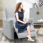 Fauteuil inclinable électrique ergonomique marron avec support pivotant et lombaire