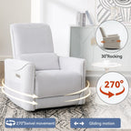 Fauteuil inclinable ergonomique marron avec port pivotant, à bascule et USB