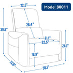 Fauteuil inclinable ergonomique marron avec port pivotant, à bascule et USB