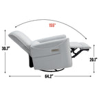 Fauteuil inclinable ergonomique marron avec port pivotant, à bascule et USB