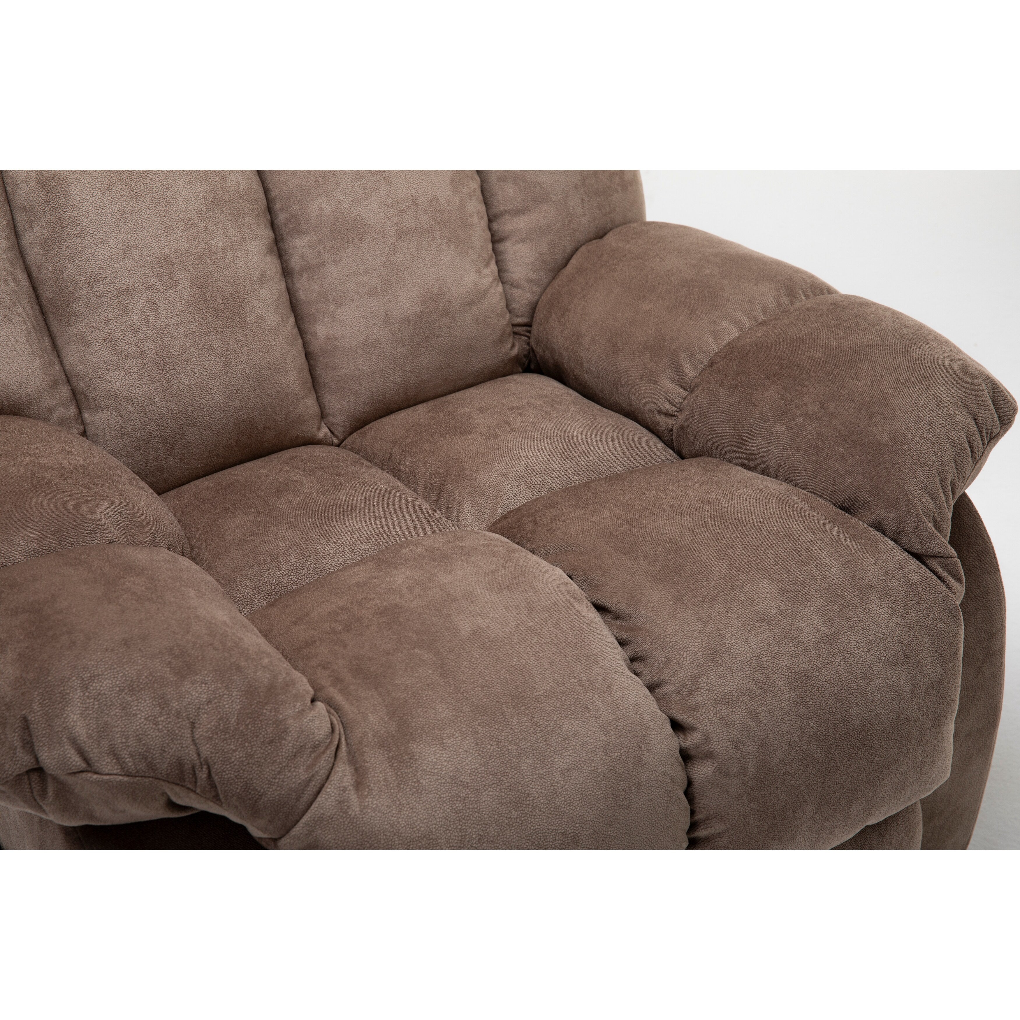 Fauteuil inclinable électrique robuste marron avec tissu antidérapant, coussin rembourré et fonctions réglables pour personnes âgées