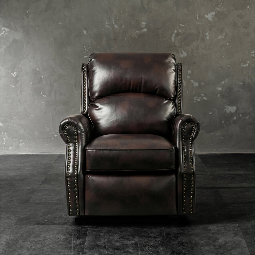 Fauteuils releveurs marron confortables en cuir reconstitué, canapé inclinable électrique avec port USB pour salon