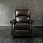 Fauteuils releveurs marron confortables en cuir reconstitué, canapé inclinable électrique avec port USB pour salon