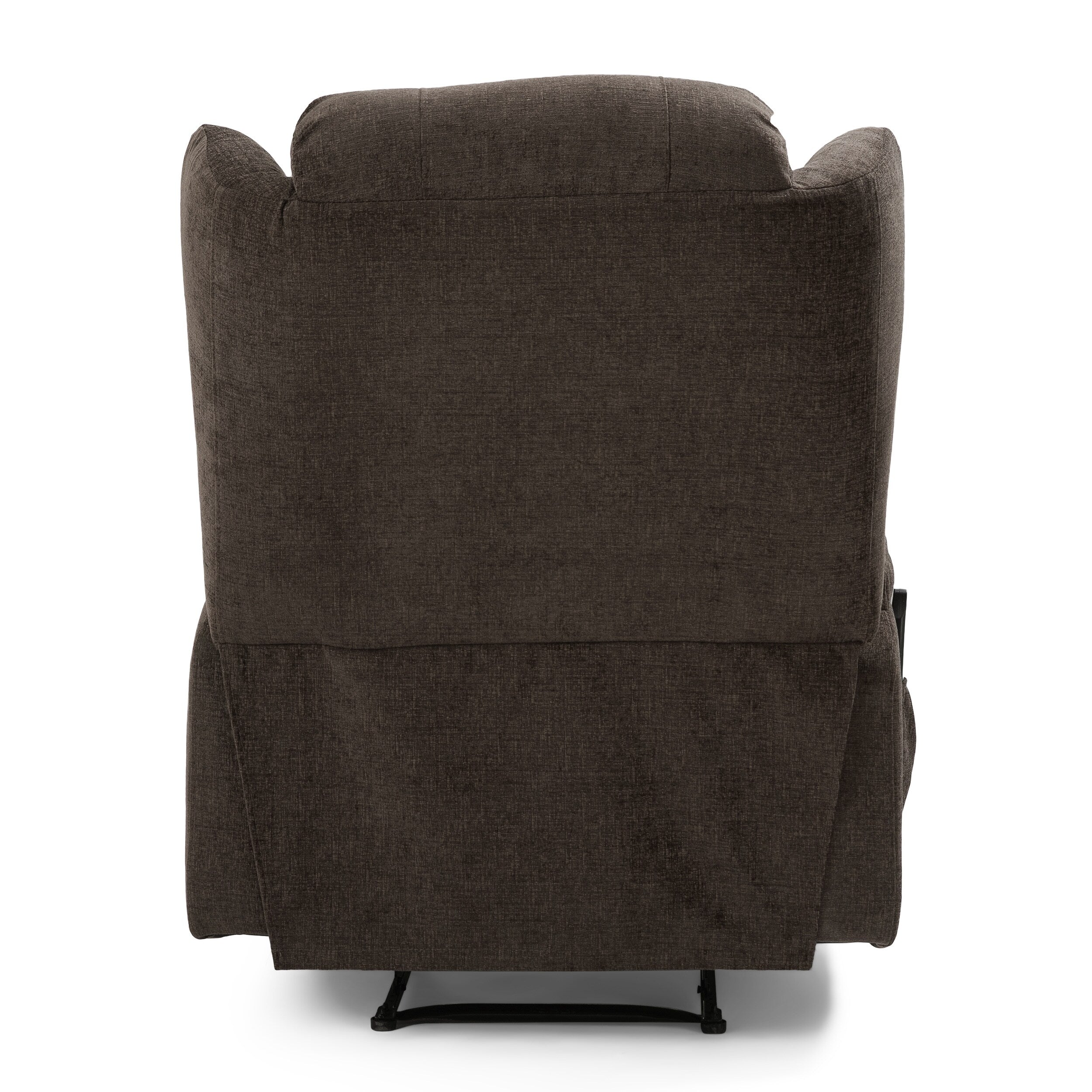 Fauteuil de massage inclinable marron avec chauffage, 5 modes de massage, porte-gobelets, télécommande et fonction d'inclinaison manuelle