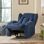 Fauteuil de massage inclinable marron avec chauffage, 5 modes de massage, porte-gobelets, télécommande et fonction d'inclinaison manuelle