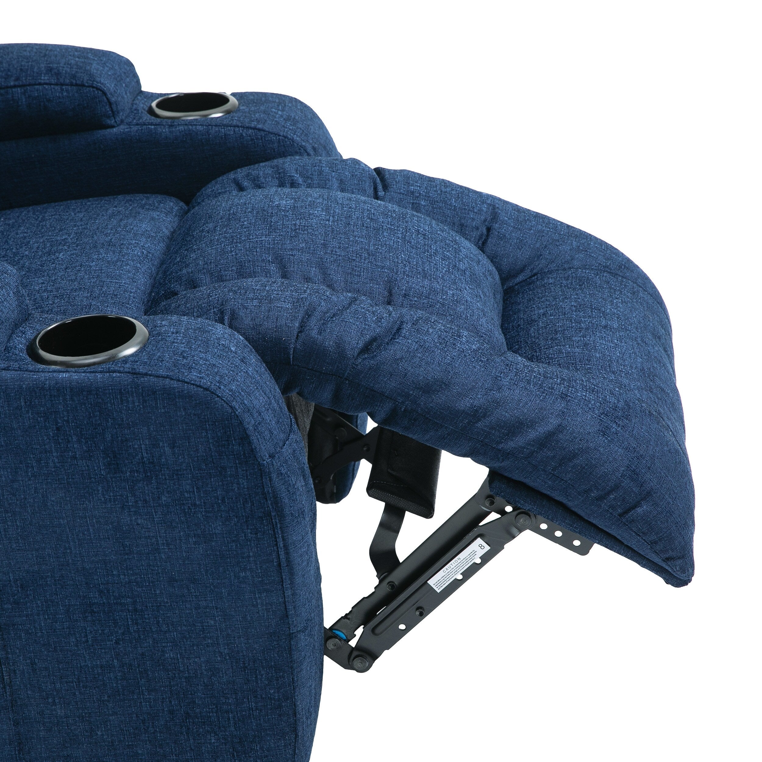 Fauteuil de massage inclinable marron avec chauffage, 5 modes, porte-gobelets, télécommande et fonction d'inclinaison manuelle