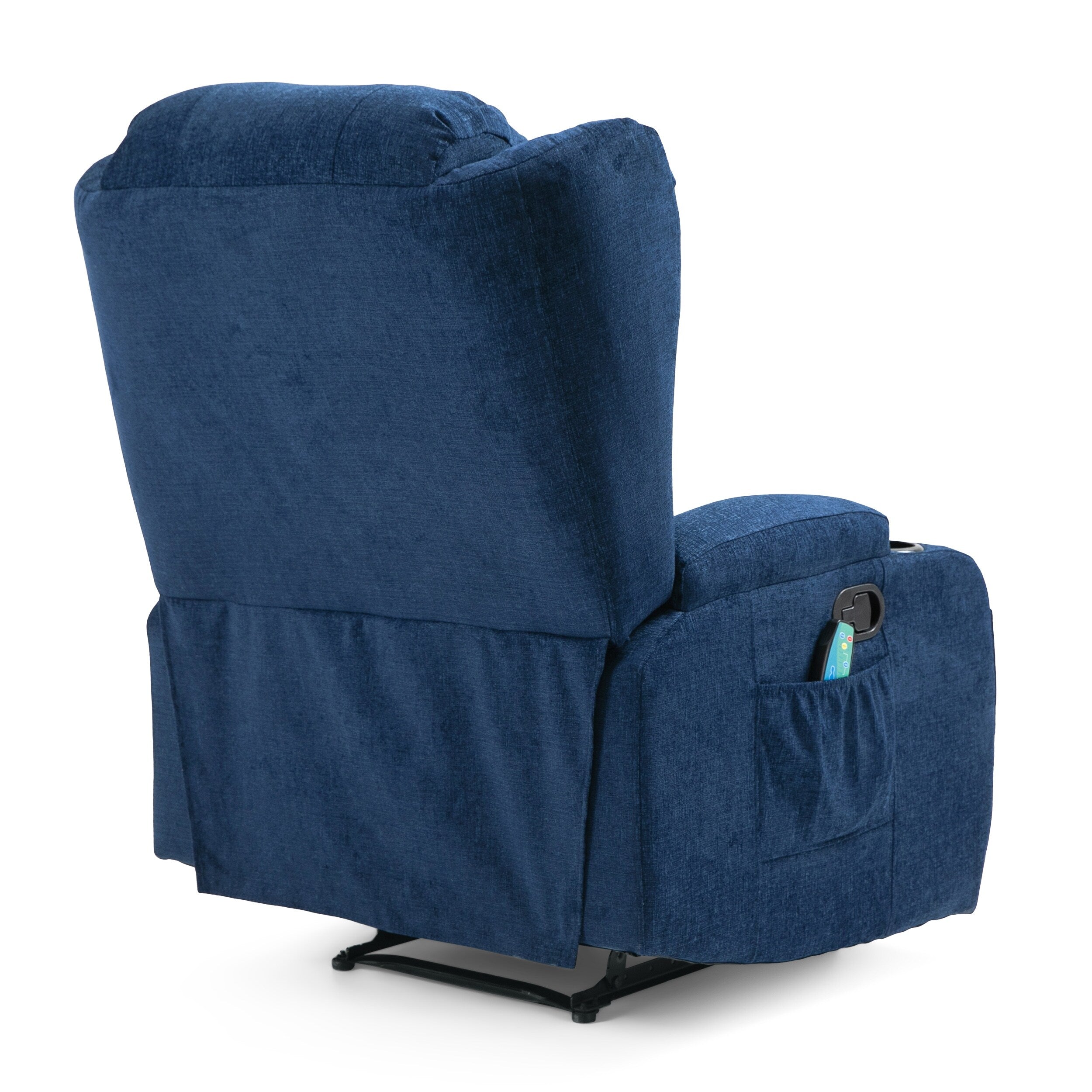 Fauteuil de massage inclinable marron avec chauffage, 5 modes, porte-gobelets, télécommande et fonction d'inclinaison manuelle