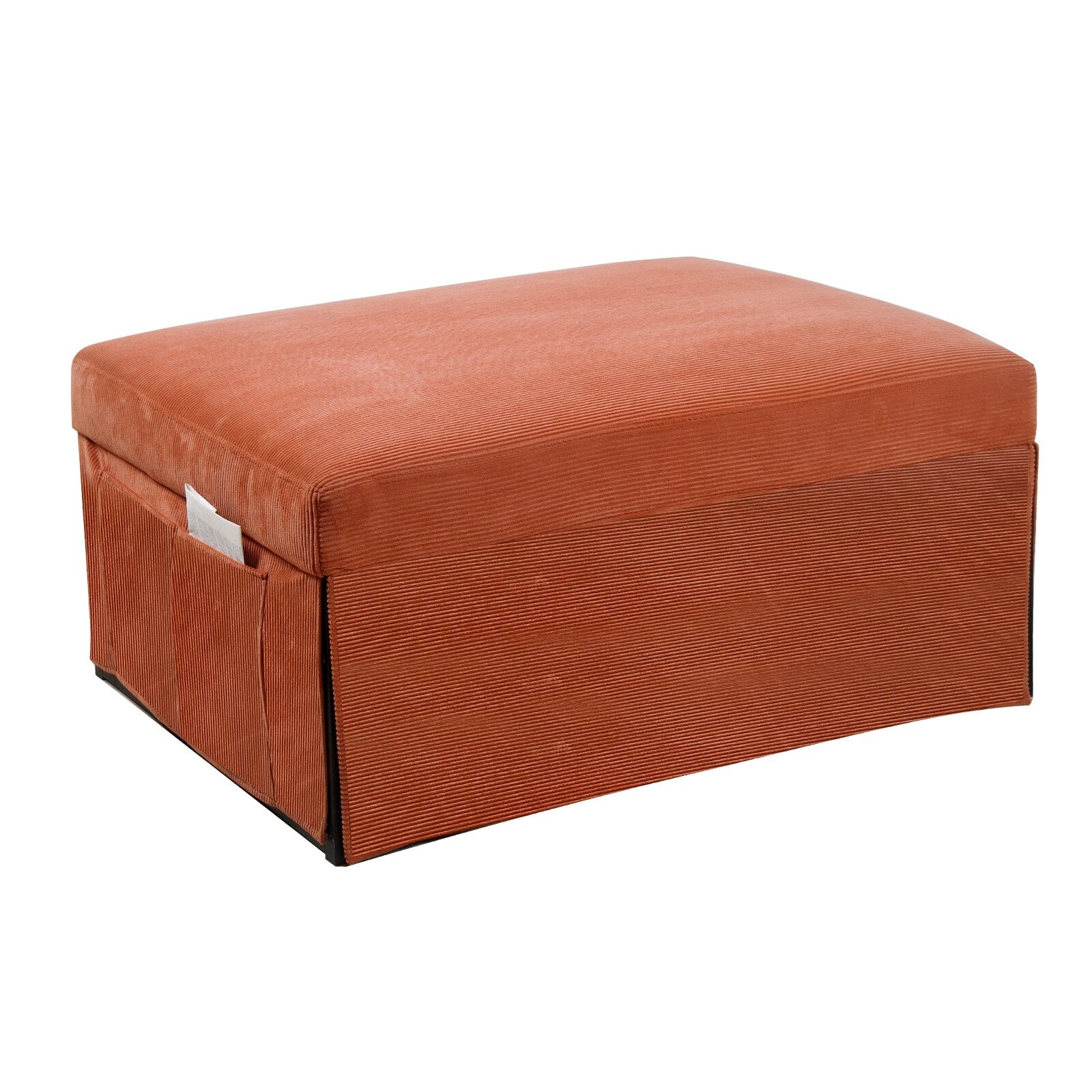 Canapé-lit convertible simple en velours côtelé marron moderne 36,61 po avec dossier inclinable pour salon