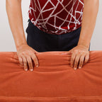 Canapé-lit convertible simple en velours côtelé marron moderne 36,61 po avec dossier inclinable pour salon