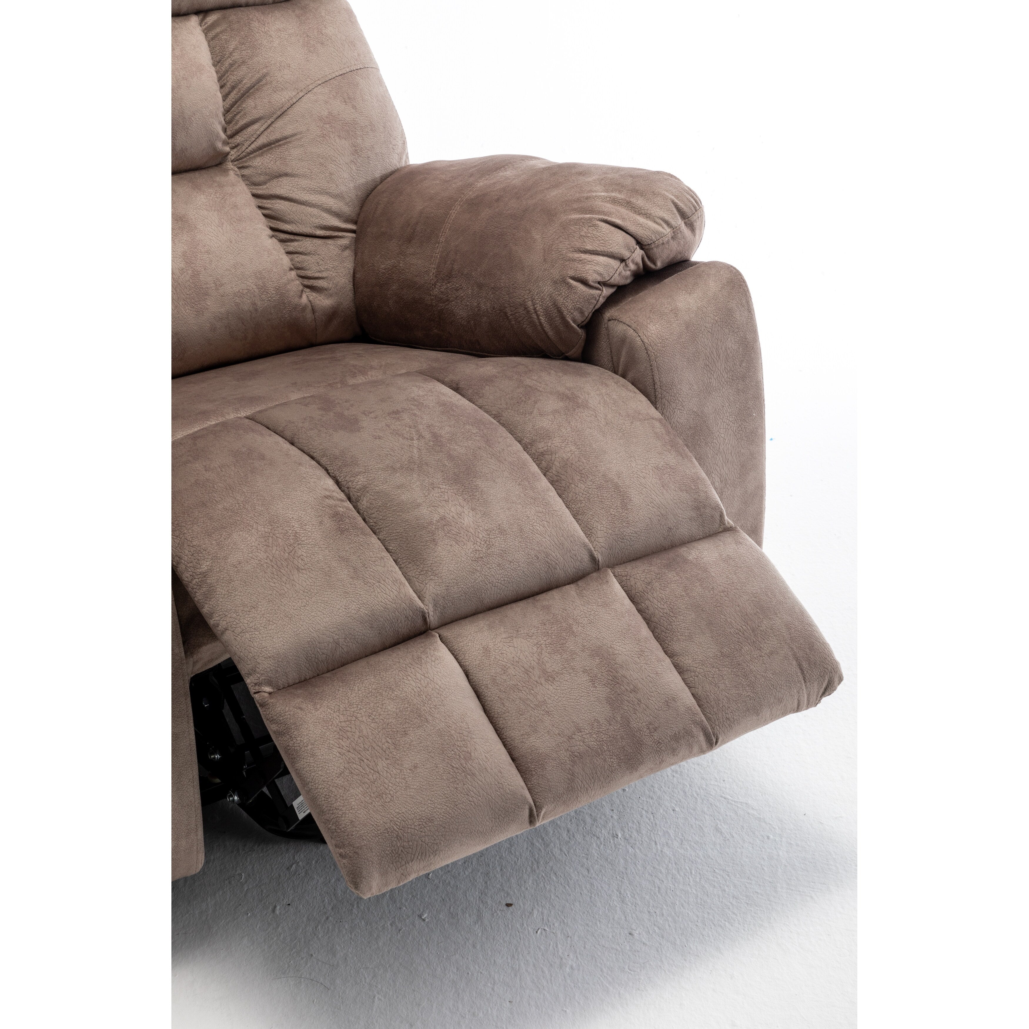 Fauteuil inclinable électrique marron avec massage et chauffage, moteur allemand, porte-gobelet en acier inoxydable et montage rapide