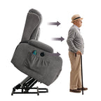 Fauteuil inclinable électrique marron avec chauffage et inclinaison réglable