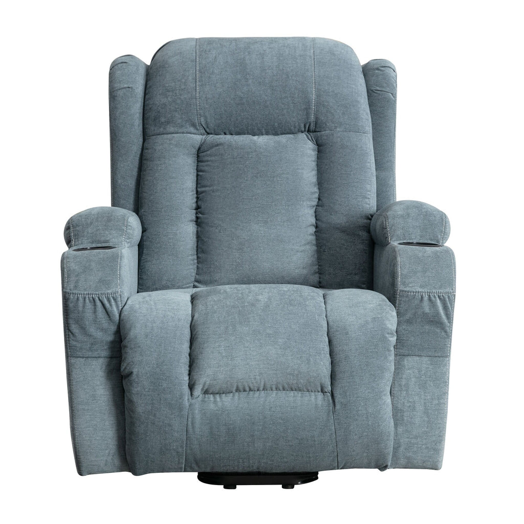 Fauteuil inclinable électrique marron avec chauffage et inclinaison réglable