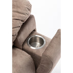 Fauteuil inclinable électrique marron avec massage, chauffage et moteur allemand