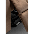 Fauteuil inclinable électrique marron avec massage, chauffage et moteur allemand