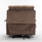 Fauteuil inclinable électrique marron avec massage, chauffage et moteur allemand