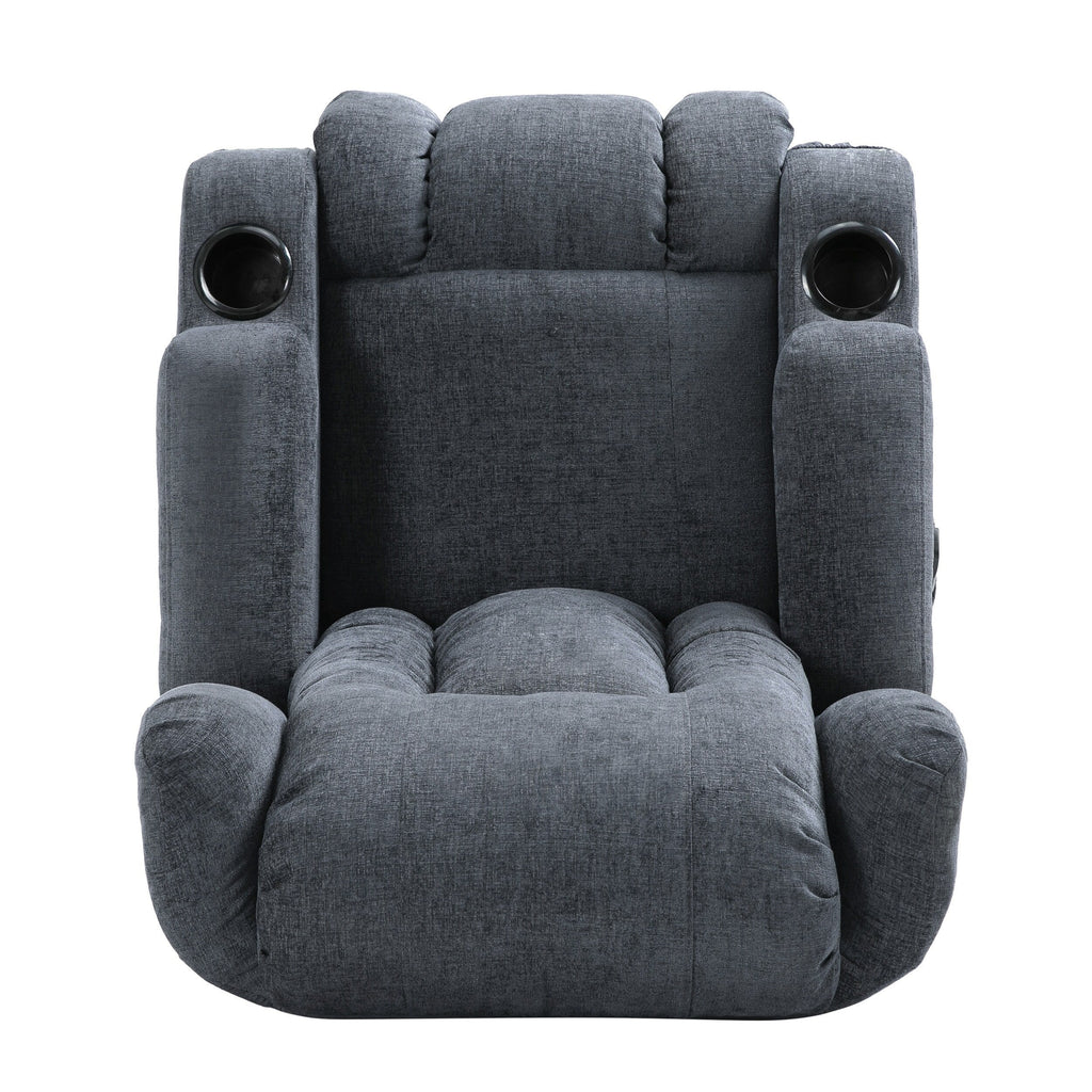 Fauteuil inclinable marron avec massage, chauffage et inclinaison manuelle