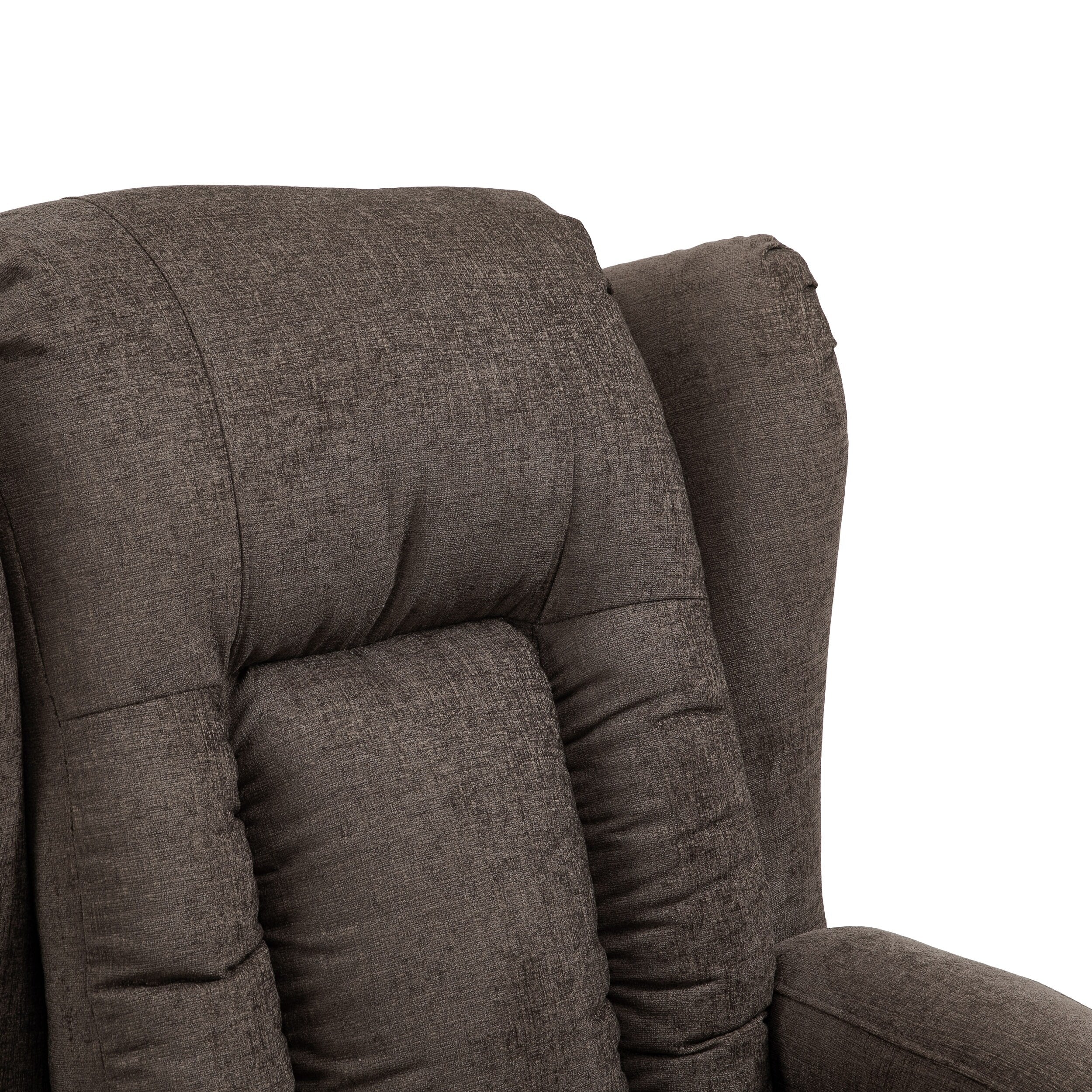 Fauteuil inclinable marron avec massage, chauffage et inclinaison manuelle