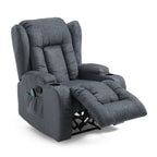 Fauteuil inclinable marron avec massage, chauffage et inclinaison manuelle