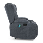 Fauteuil inclinable marron avec massage, chauffage et inclinaison manuelle