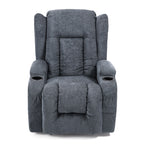 Fauteuil inclinable marron avec massage, chauffage et inclinaison manuelle