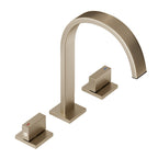 Robinet de lavabo de salle de bain à 3 trous et double poignée, finition or brossé