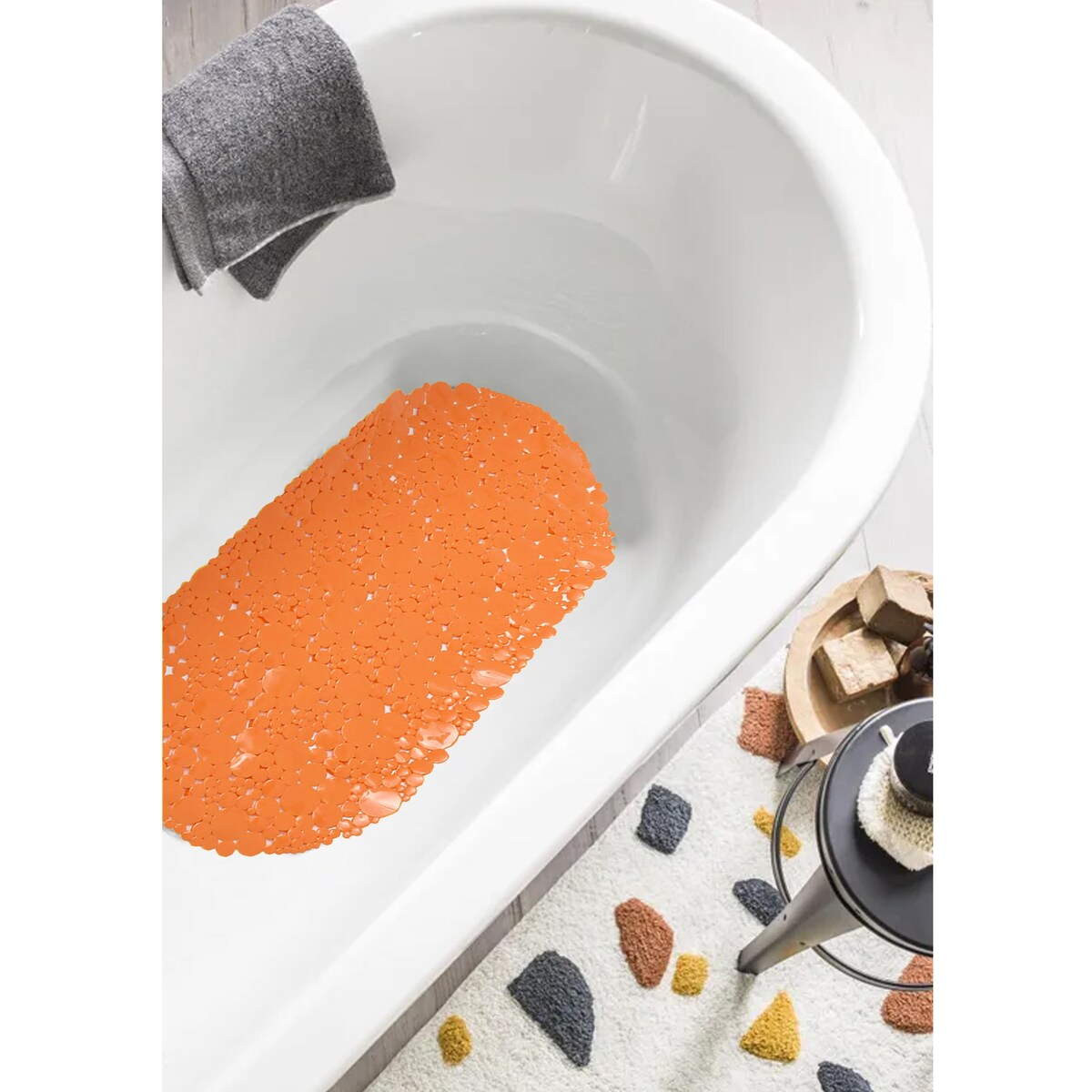 Tapis de bain ovale antidérapant Bubbles 28 L x 15 l