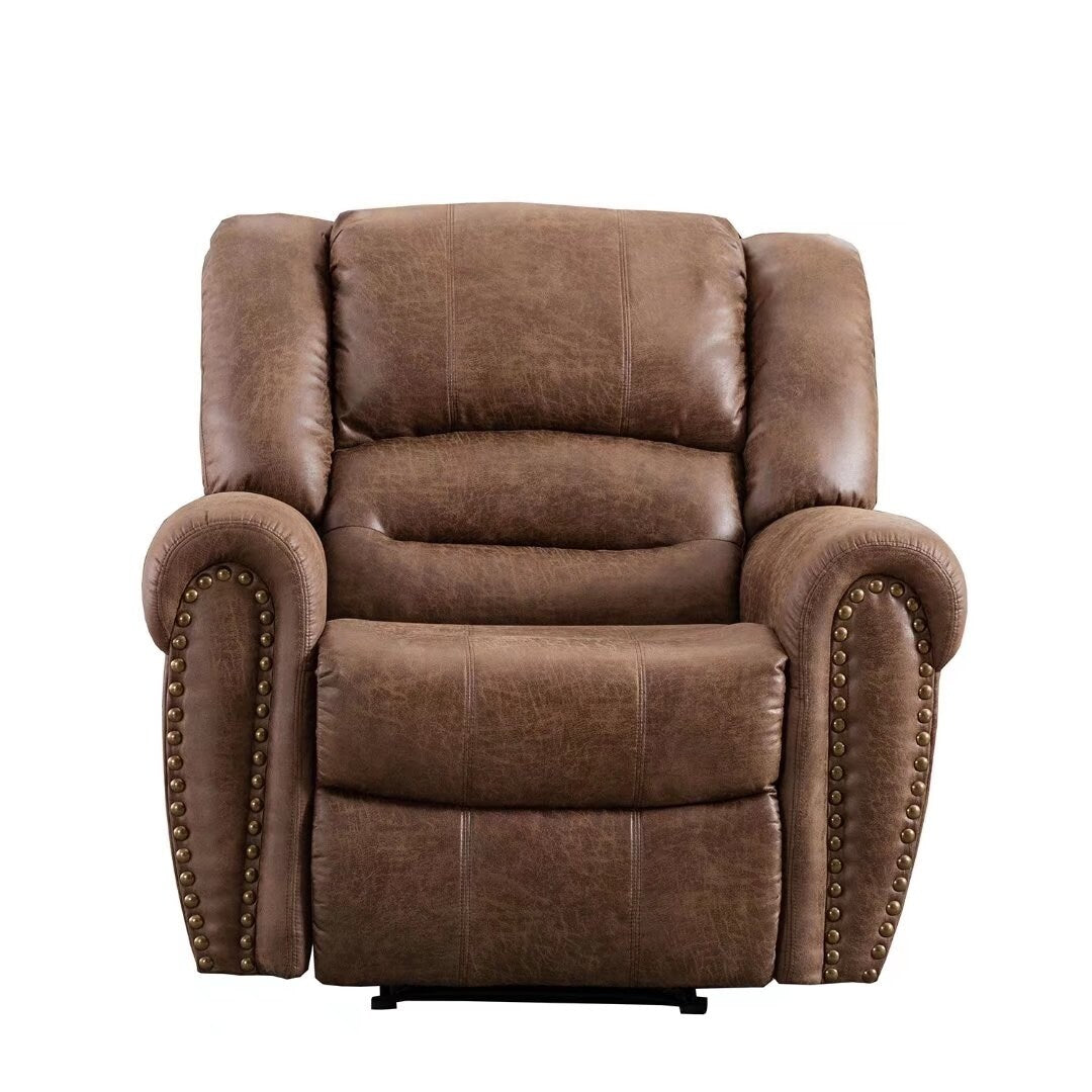 Fauteuil inclinable manuel classique et traditionnel avec accoudoirs et dossier confortables