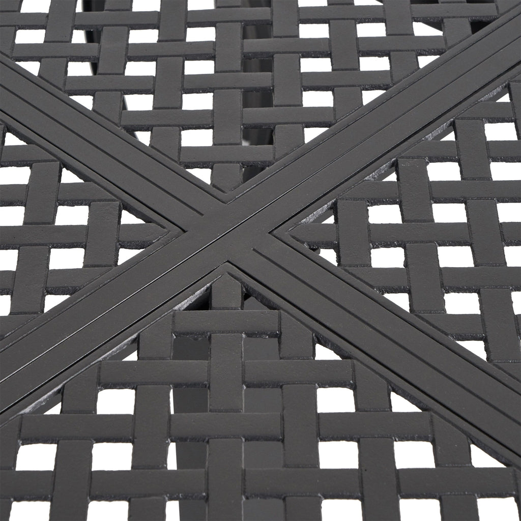 Ensemble de salle à manger d'extérieur Bullpond en aluminium et osier marron, 9 pièces, par Christopher Knight Home