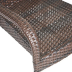 Ensemble de salle à manger d'extérieur Bullpond en aluminium et osier marron, 9 pièces, par Christopher Knight Home