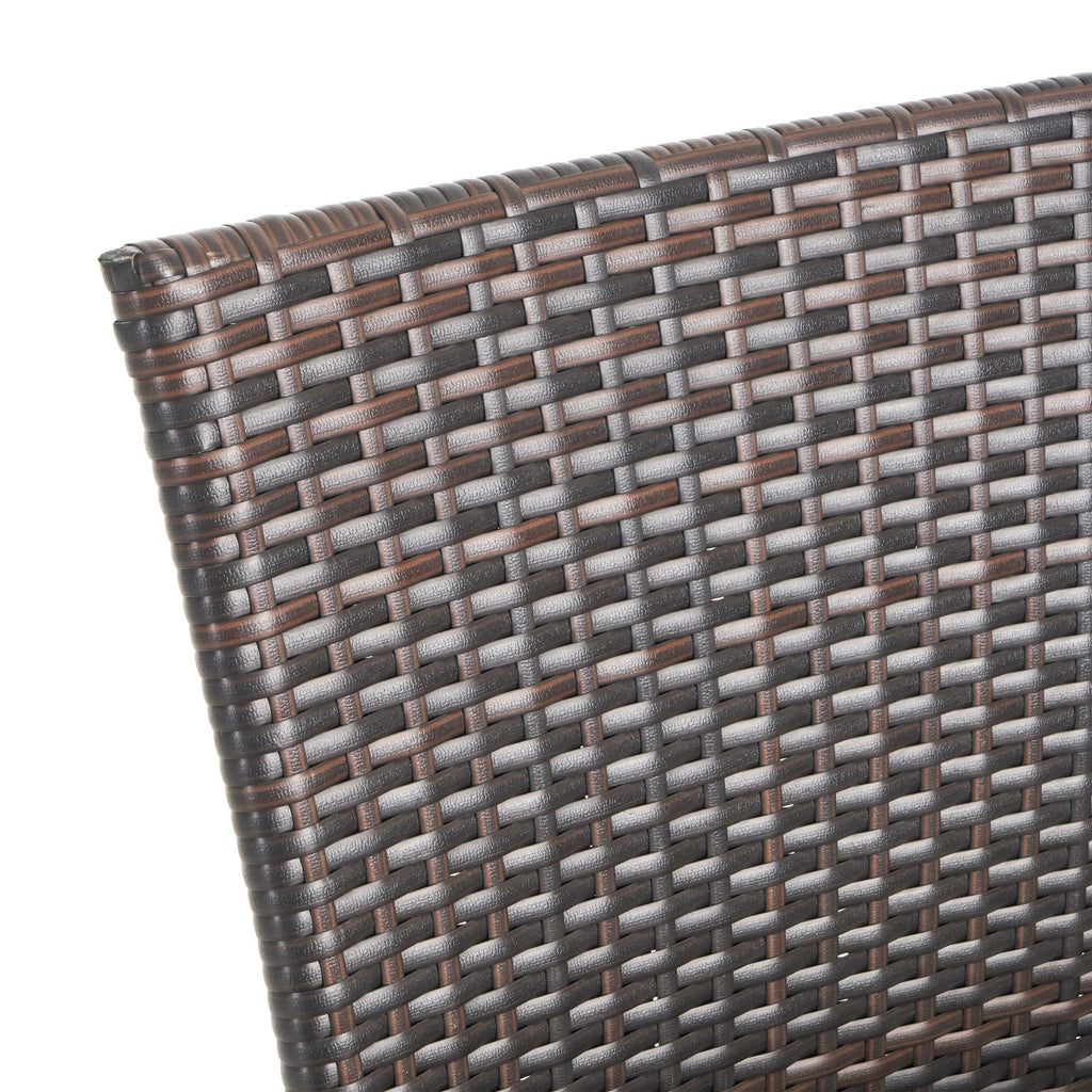 Ensemble de salle à manger d'extérieur Bullpond en aluminium et osier marron, 9 pièces, par Christopher Knight Home