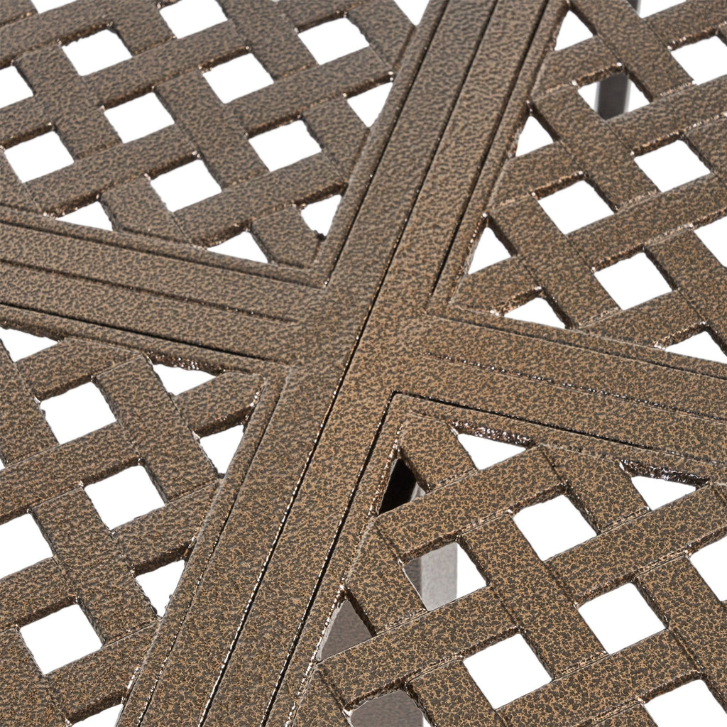 Ensemble de salle à manger d'extérieur Bullpond en aluminium et osier marron, 9 pièces, par Christopher Knight Home