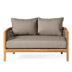 Christopher Knight Home Burchett Ensemble causeuse et table basse d'extérieur en bois d'acacia avec coussins Sunbrella en option