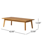 Christopher Knight Home Burchett Ensemble causeuse et table basse d'extérieur en bois d'acacia avec coussins Sunbrella en option