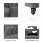 Grand canapé de salon 3 places Bush Furniture Coventry 85W