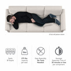 Grand canapé de salon 3 places Bush Furniture Coventry 85W