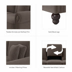 Grand canapé de salon 3 places Bush Furniture Coventry 85W