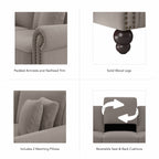 Grand canapé de salon 3 places Bush Furniture Coventry 85W