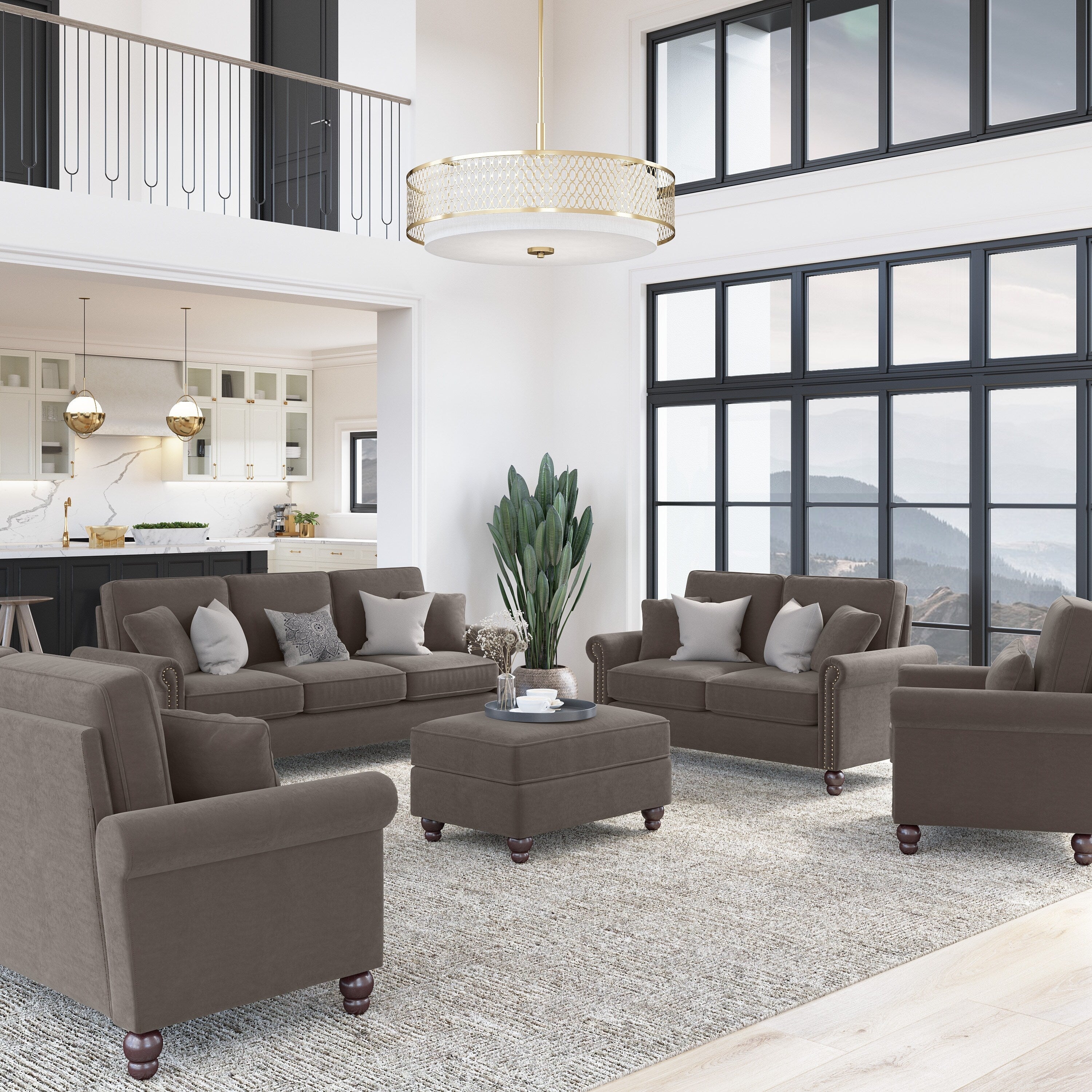 Grand canapé de salon 3 places Bush Furniture Coventry 85W