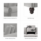 Grand canapé de salon 3 places Bush Furniture Coventry 85W