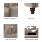 Grand canapé de salon 3 places Bush Furniture Coventry 85W