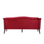 Canapé 3 places capitonné avec pieds en bois de bouleau