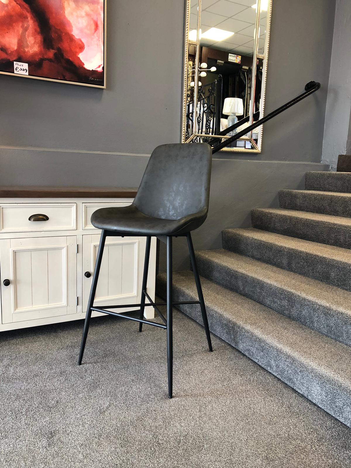 Tabouret de bar Charlotte en gris