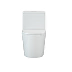 Toilette compacte monobloc CB HOME 24 po, siphon moderne à double chasse, siège à fermeture douce, hauteur confortable 16,5 po