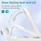 Toilette compacte monobloc CB HOME 24 po, siphon moderne à double chasse, siège à fermeture douce, hauteur confortable 16,5 po