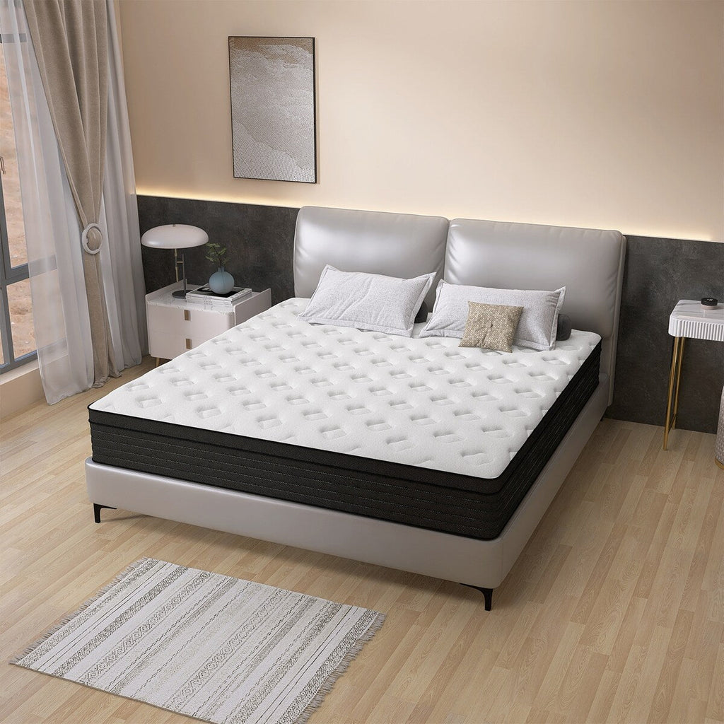 Matelas hybride à ressorts ensachés moyens CHEVNI 14 pour lit simple