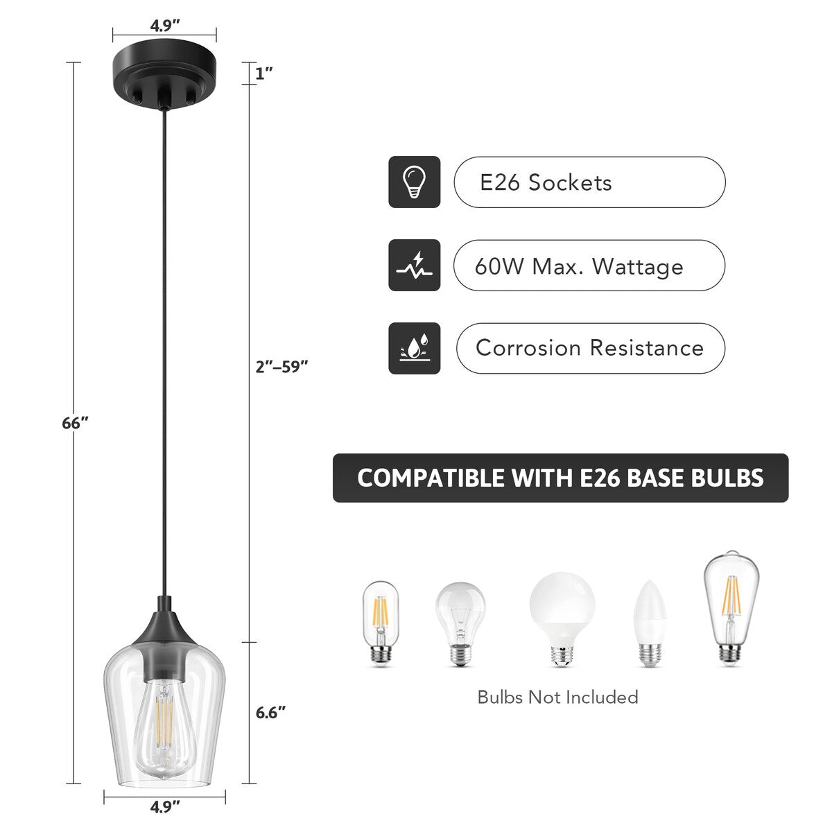 Luminaire suspendu CO-Z 1 lampe à hauteur réglable