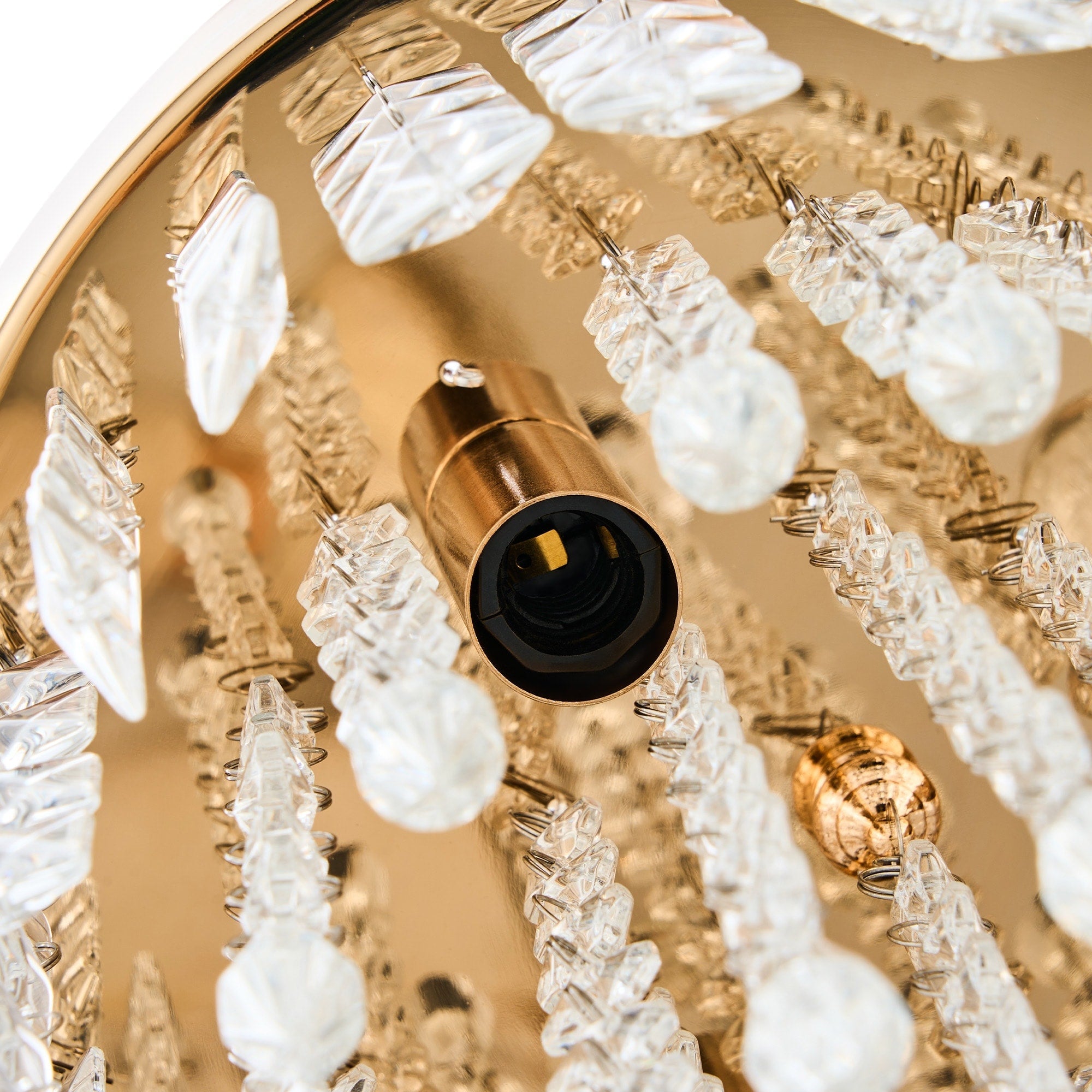 Lustre miniature en cristal CO-Z à 3 lumières avec cristaux en forme de goutte de pluie