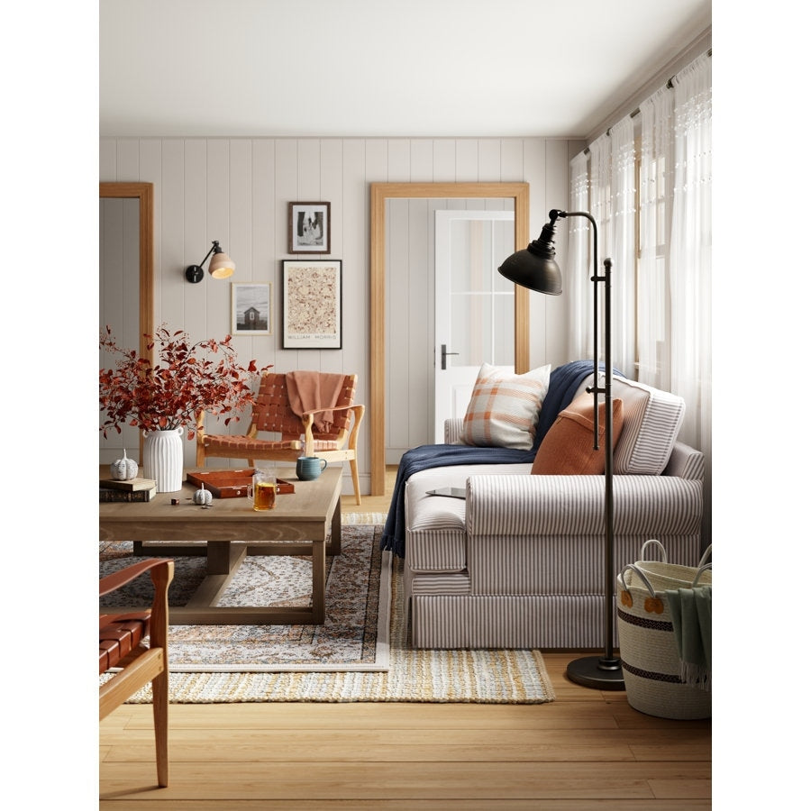 Lampe de sol rustique pour pharmacie CO-Z 65 avec abat-jour réglable en métal