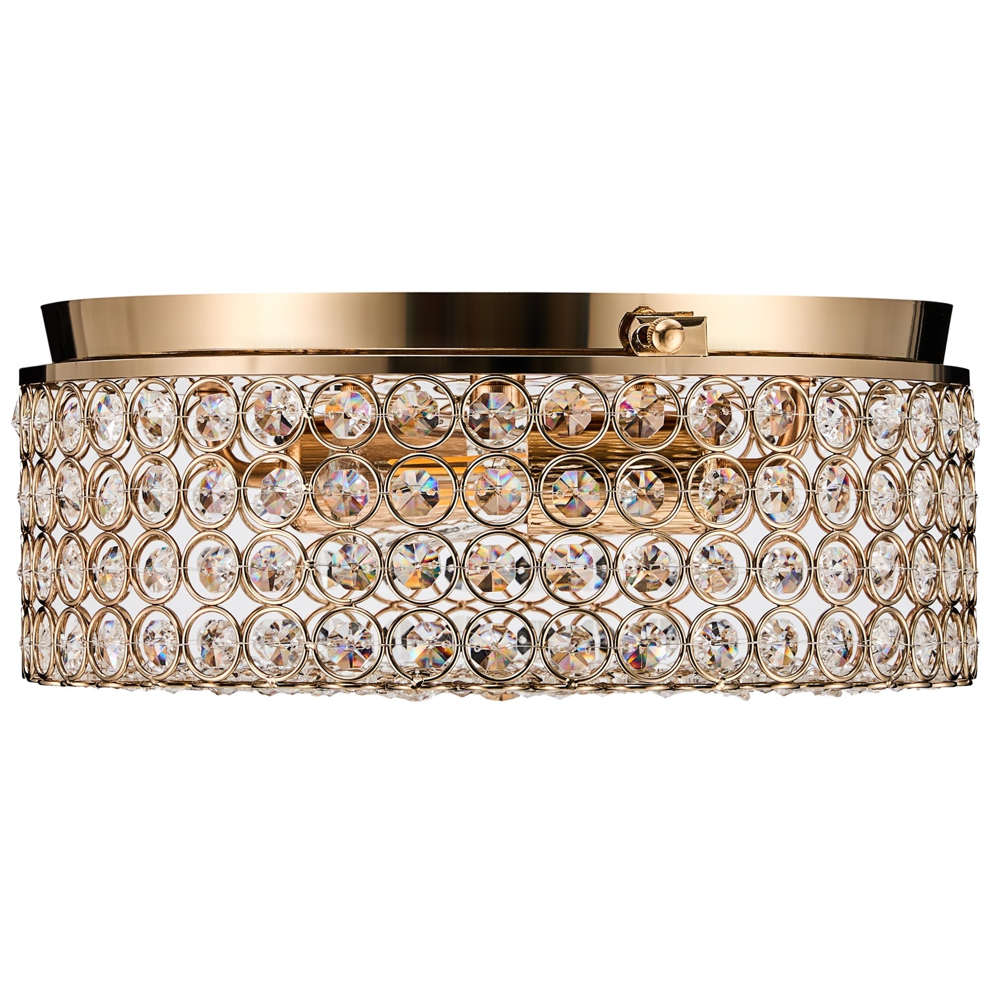 Plafonnier encastré rond moderne à 2 lumières en cristal CO-Z